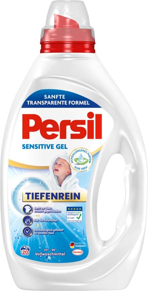 4015200035338_C1N1_S02_V01_PERSIL_Gel_20_WL_Sensitive_900ml_PGS20_3080617_front-DE Persil Sensitiv Gel 20WL 900ml