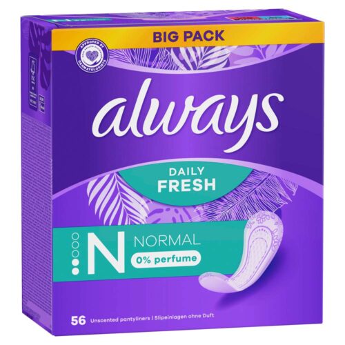 Always Daily Fresh Normal ohne Duft 56ST