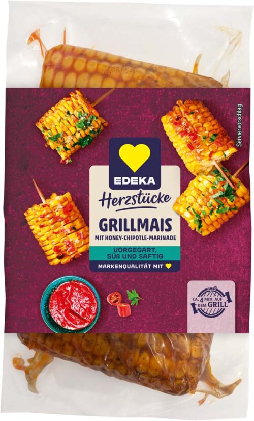 EDEKA Herzstücke Grillmais mit Honey-Chipotle-Marinade 400g