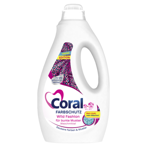 8720181909665_CORAL_Coral Flussigwaschmittel Wolle_Scr-PNG_Retail_Frontansicht_164239 Coral Flüssigwaschmittel Wolle & Feines 26 WL 1,3l