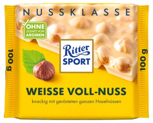 Ritter Sport Nussklasse Weisse Voll-Nuss 100g