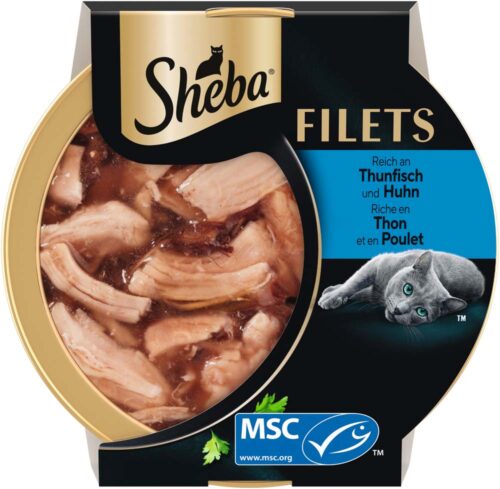 04008429134715_C1C1_s02_v01_5 Sheba Filets Huhn & Thunfisch in Sauce 60g