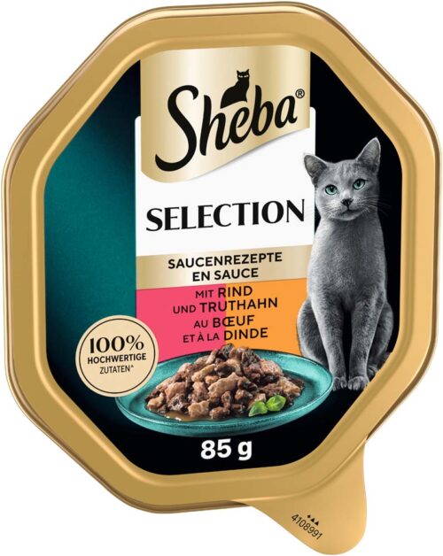 04008429164057_C1L1_s02_v01_5 Sheba Selection Rind & Truthahn in Sauce 85g