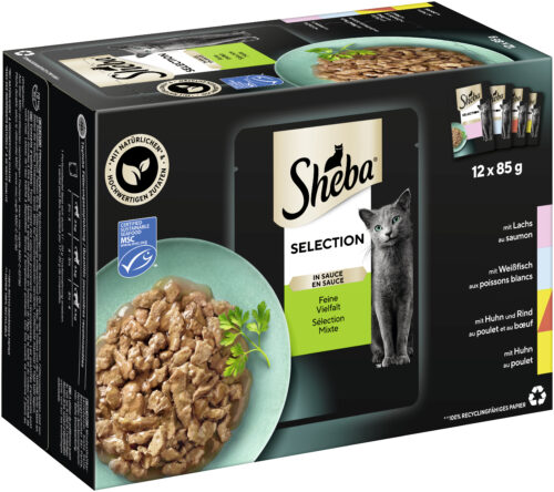 04770608255640_C1L1_s02_v01_5 Sheba Selection in Sauce Feine Vielfalt 12x85g