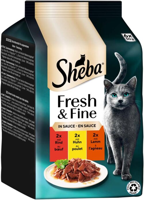 04770608265915_C1L1_s01_v01_5 Sheba Fresh & Fine Rind, Huhn & Lamm 6x50g