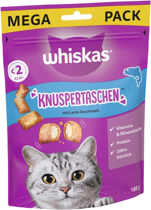 05998749139714_C1L1_s04_v01_5 WHISKAS® KNUSPERTASCHEN™ Lachs 180g