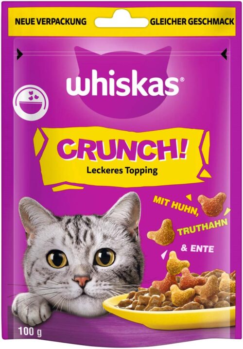 WHISKAS® CRUNCH Huhn, Truthahn & Ente 100g