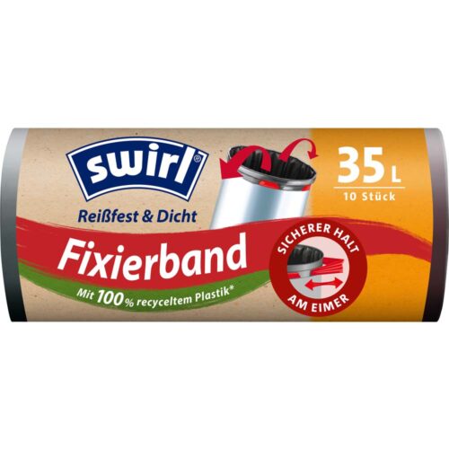 Swirl Fixierband-Müllbeutel 35 Liter 10 St