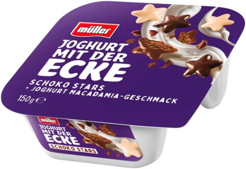 müller Joghurt mit der Ecke Schoko Stars 150g müller Joghurt mit der Ecke Schoko Stars 150g