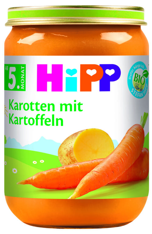 4110ET-J_V4_4062300021112.jpg HiPP Bio Karotten mit Kartoffeln ab dem 5. Monat 190g