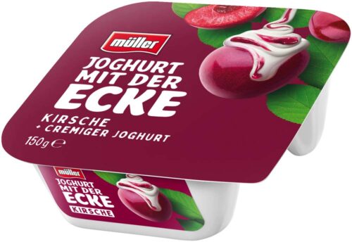 müller Joghurt mit der Ecke Kirsche 150g müller Joghurt mit der Ecke Kirsche 150g