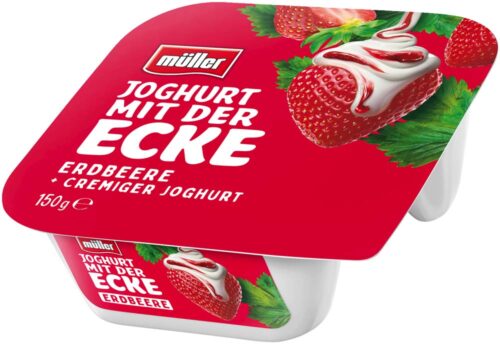 müller Joghurt mit der Ecke Erdbeere 150g müller Joghurt mit der Ecke Erdbeere 150g