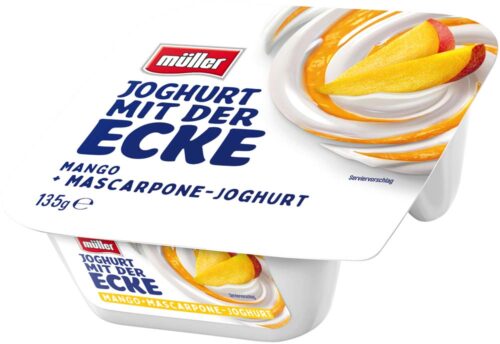 müller Joghurt mit der Ecke Mascarpone Mango 135g müller Joghurt mit der Ecke Mascarpone Mango 135g