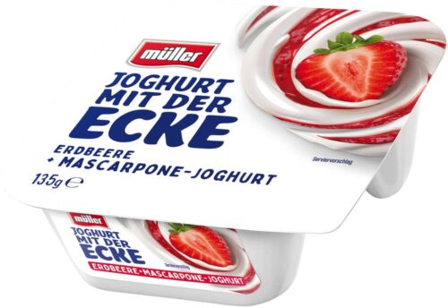 müller Joghurt mit der Ecke Mascarpone Erdbeere 135g müller Joghurt mit der Ecke Mascarpone Erdbeere 135g