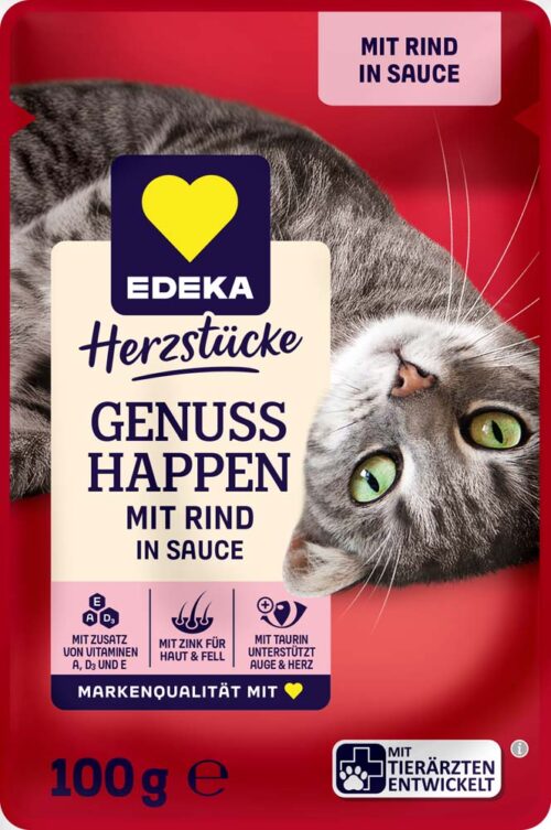 4311501375570_PER EDEKA Herzstücke Genuss Happen mit Rind in Sauce 100g