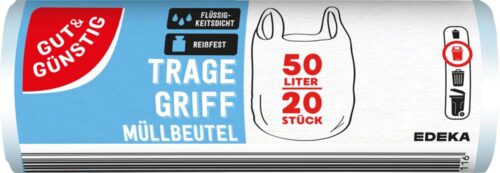 GUT&GÜNSTIG Tragegriff-Müllbeutel 50 l 20 St
