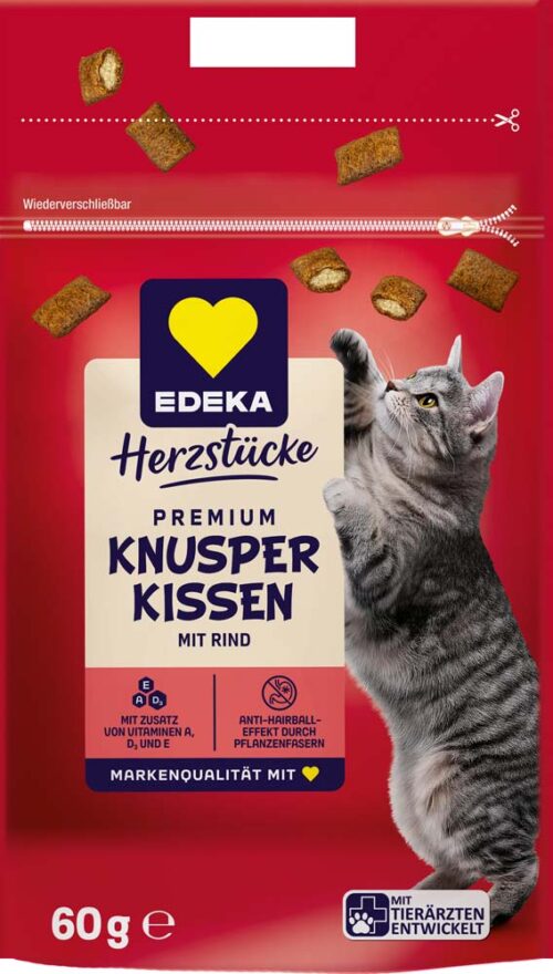 EDEKA Herzstücke Knusperkissen mit Rind & Malz 60g