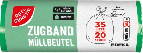 4311501543290_PER GUT&GÜNSTIG Zugband-Müllbeutel 35 l 20 St