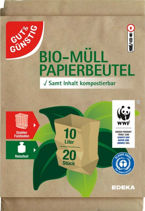 GUT&GÜNSTIG Bio-Müll Papierbeutel 10 l 20 St