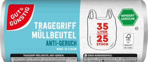 GUT&GÜNSTIG Tragegriff-Müllbeutel Anti-Geruch 35 Liter 25 St