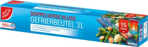 4311501583784_PER GUT&GÜNSTIG Doppelverschluss Gefrierbeutel 3 Liter 15 St