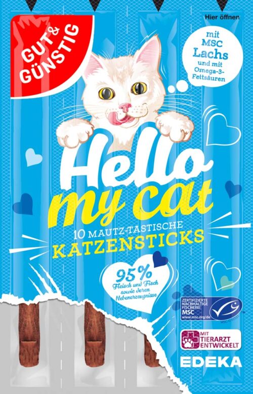 4311501607121_PER Gut & Günstig 10 Katzensticks mit MSC-Lachs 50g