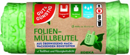 GUT&GÜNSTIG Bio-Müll Folienbeutel 25 l 10 St