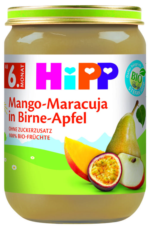 4375ET-B_V6_4062300323926.jpg HiPP Bio Mango-Maracuja in Birne-Apfel ab dem 6. Monat 190g