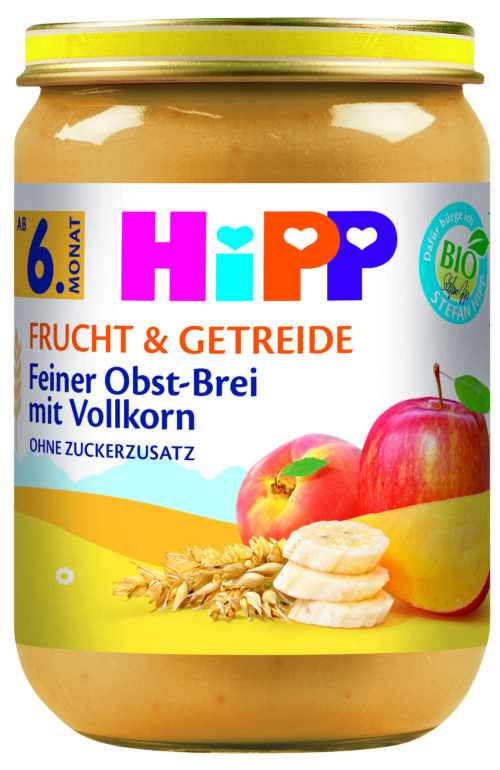 4800ET-H_V6_4062300406483.jpg HiPP Bio Feiner Obst-Brei mit Vollkorn ab dem 6. Monat 190g