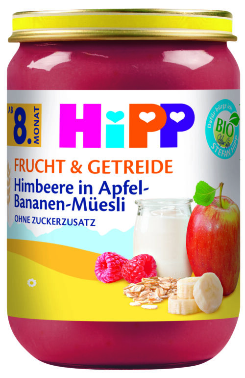 4824ET-A_V5_4062300367715.jpg HiPP Bio Himbeere in Apfel-Bananen-Müesli ab dem 8. Monat 190g