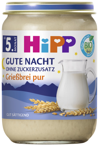 5515ET-G_V9.jpg HiPP Bio Gute Nacht Grießbrei pur ab dem 5. Monat 190g