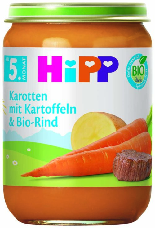 6240ET-H_V6 HiPP Bio Karotten mit Kartoffeln und Bio-Rind ab dem 5. Monat 190g