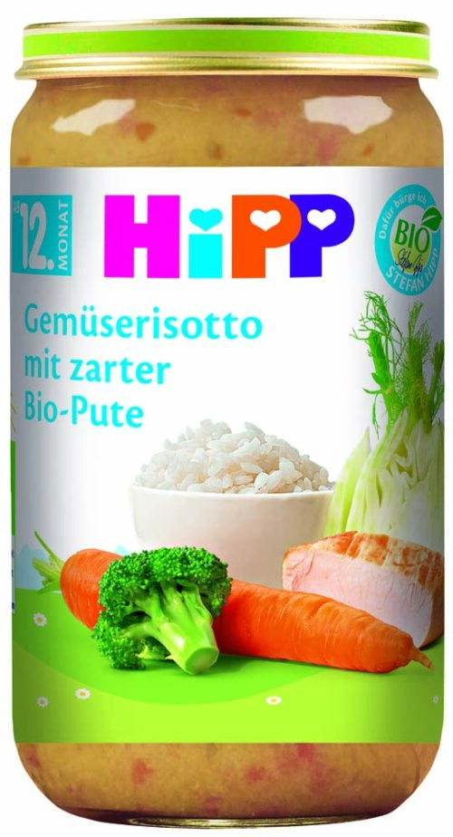 6800ET-J_V9_4062300036710 HiPP Bio Gemüserisotto mit zarter Bio-Pute ab dem 12. Monat 250g