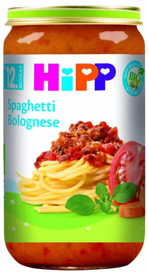 6820ET-J_V11_4062300262515 HiPP Bio Spaghetti Bolognese ab dem 12. Monat 250g