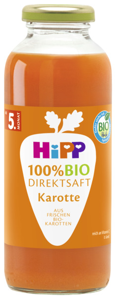 HiPP Bio 100% Direktsaft Karotte ab dem 5. Monat 330ml