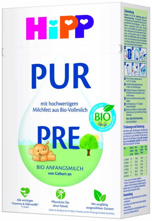 DA20012_303819_V3_06-26_v3_re HiPP Bio PRE PUR Anfangsmilch von Geburt an 500 g