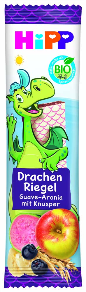 Fr¸chte-Freund Rote Fr¸chte mit Eisen, 25 g / HiPP Drachen Riegel Guave-Aronia mit Knusper ab 3 Jahren 30 g