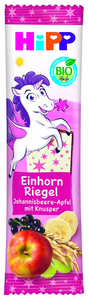 Fr¸chte-Freund Rote Fr¸chte mit Eisen, 25 g / HiPP Einhorn Riegel Johannisbeere-Apfel mit Knusper ab 3 Jahren 30 g