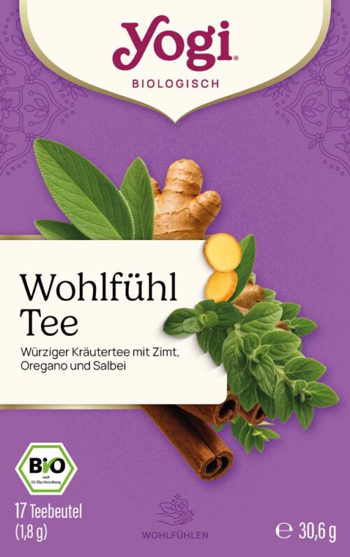 FOYO_V2_P81400_a-A10-d_FRONT YOGI TEA Wohlfühl Tee Bio Kräutertee 17 Teebeutel 30,6 g