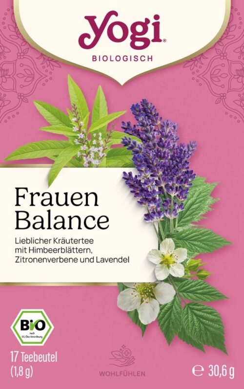 WOBA_V1_P81600_a-A10-d_FRONT YOGI TEA Frauen Balance Bio Kräutertee 17 Teebeutel 30,6 g
