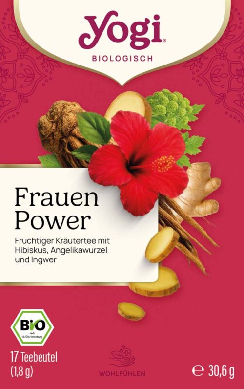 WOEN_V3_P81700_a-A10-d_FRONT YOGI TEA Frauen Power Bio Kräutertee 17 Teebeutel 30,6 g
