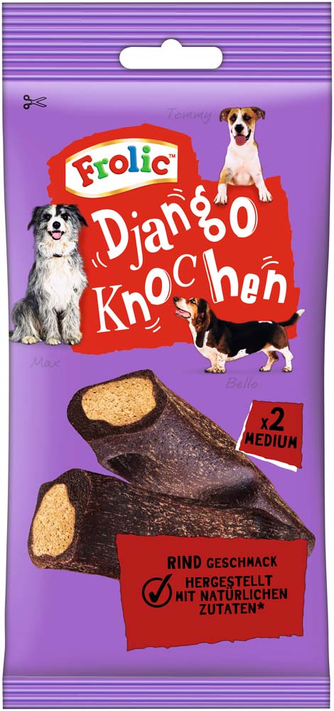 A K Rind Frolic Django Knochen Rind 2 Stück 170 g - Olial