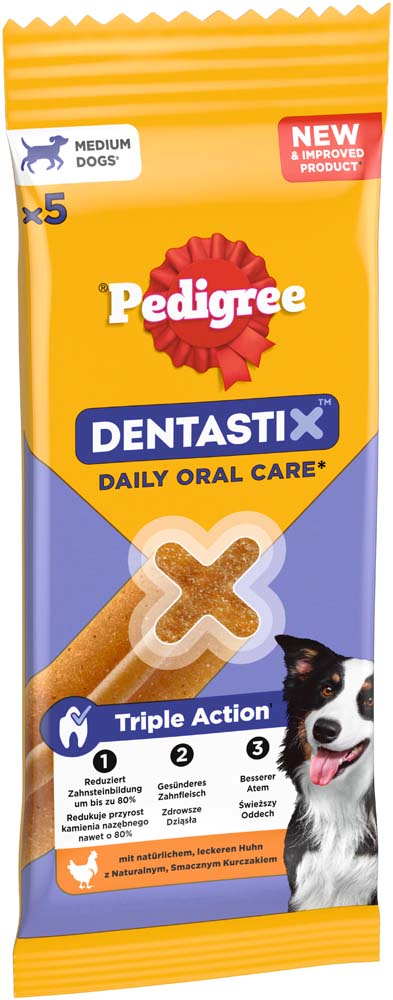 05998749141922_C1L1_s06_v01_5 Pedigree Dentastix Daily Oral Care für mittelgroße Hunde 5 Stück 128 g