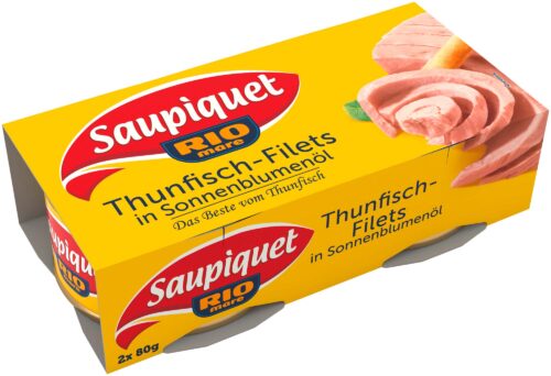 Saupiquet Rio Mare Thunfisch-Filets in Sonnenblumenöl 2×80g