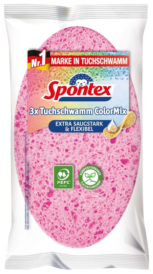 Spontex Tuchschwamm ColorMix 3er Pack