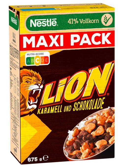 Nestlé Lion Cereals Schoko Müsli mit Karamel Maxi Pack 675g