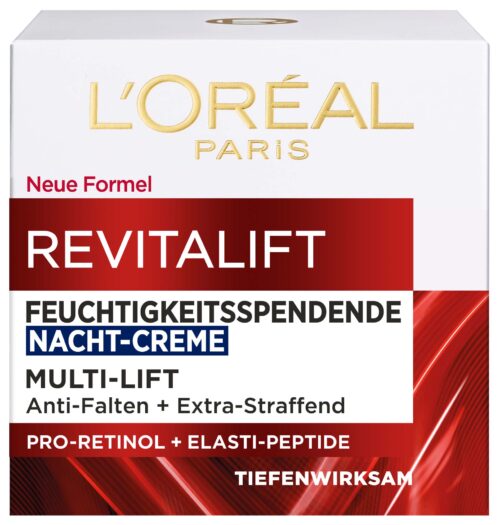 L'Oréal Paris RevitaLift Feuchtigkeitsspendende Nacht-Creme Multi-Lift 50ml