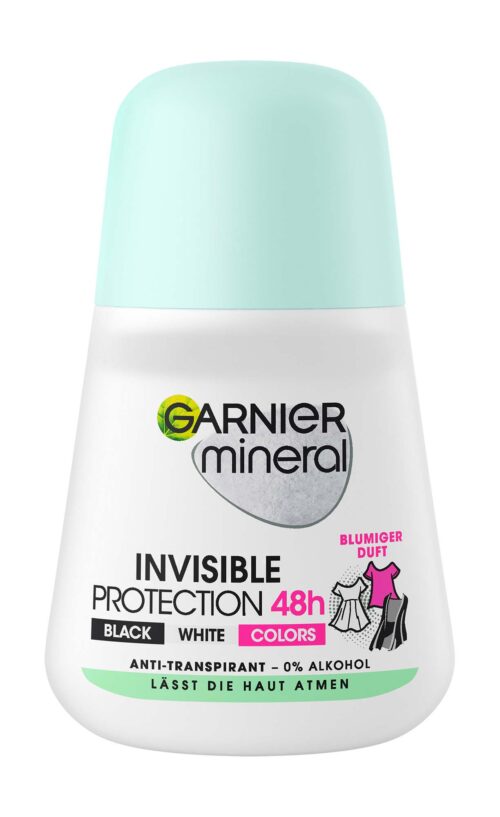 Garnier Deo Roll-on Invisible Protection 48h Black White & Colors 50ml