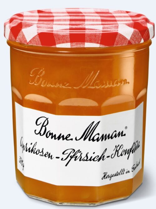 Bonne Maman Aprikosen-Pfirsich-Konfitüre 370g