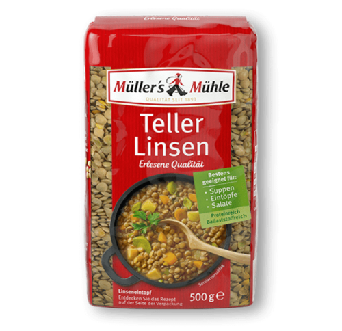 Müller's Mühle Teller Linsen 500g